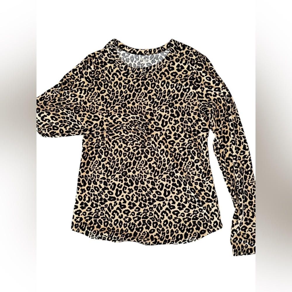 Leopard Print Long Sleeve Top